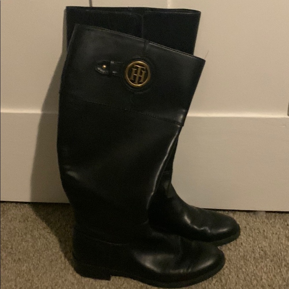 Tommy Hilfiger Knee-high black boots
